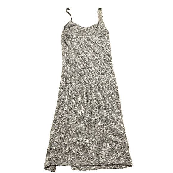 Naked Wardrobe Women Small Dress Ribbed Straps Split Marble Gray - Picture 2 of 7